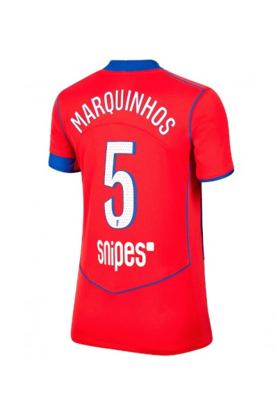 Paris Saint-Germain Marquinhos #5 Jalkapallovaatteet Naisten Kolmaspaita 2025-26 Lyhythihainen Paris Saint-Germain Marquinhos #5 Jalkapallovaatteet Naisten Kolmaspaita 2025-26 Lyhythihainen